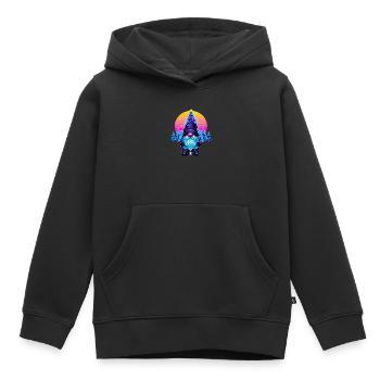 Cyberpunk Code Gnome - Synthwave Xmas Nerd - Kids Premium Organic Hoodie - black - Front - AI Model Kid Male (0cm)