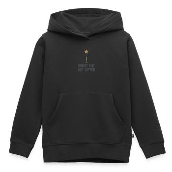 Highly gifted burnout graduate with academic - Kids Premium Organic Hoodie - black - Front - AI Model Kid Male (0cm)