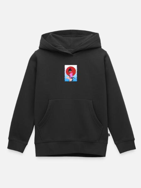 Glitch Samurai Waifu: Vaporwave-Ästhetik - Kinder Premium Organic Hoodie - Schwarz
