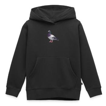 Tauben Taube - Kinder Premium Organic Hoodie - Schwarz - Vorne - AI Model Kid Male (0cm)