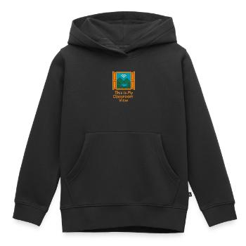 Digital - Kids Premium Organic Hoodie - black - Front - AI Model Kid Male (0cm)