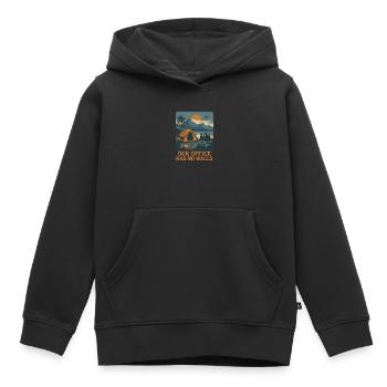 Digital - Kids Premium Organic Hoodie - black - Front - AI Model Kid Male (0cm)