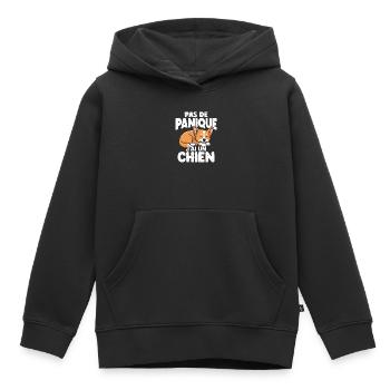 Keine Panik, Ich Habe Einen Niedlichen Hunde-humor - Kinder Premium Organic Hoodie - Schwarz - Vorne - AI Model Kid Male (0cm)