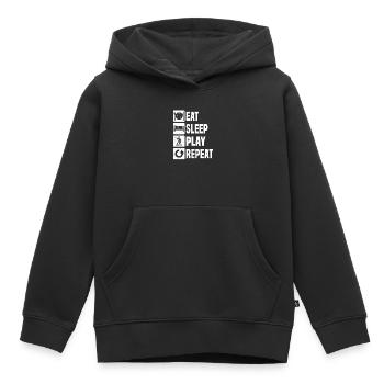 Klares Floorball Motiv für jeden Tag - Kinder Premium Organic Hoodie - Schwarz - Vorne - AI Model Kid Male (0cm)