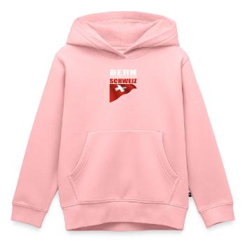 Bern - Sweat Premium à capuche enfant bio - rose - Devant - AI Model Kid Female (0cm)