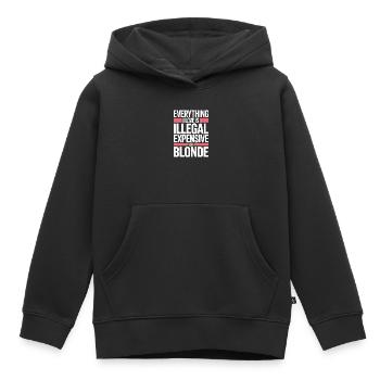 Everything I Love Illegal Expensive Blonde Männer - Kinder Premium Organic Hoodie - Schwarz - Vorne - AI Model Kid Male (0cm)