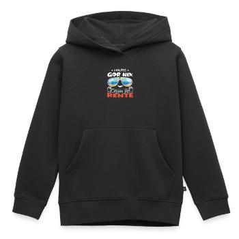 Je n’ai rien à faire - je suis à la retraite - Sweat Premium à capuche enfant bio - noir - Devant - AI Model Kid Male (0cm)