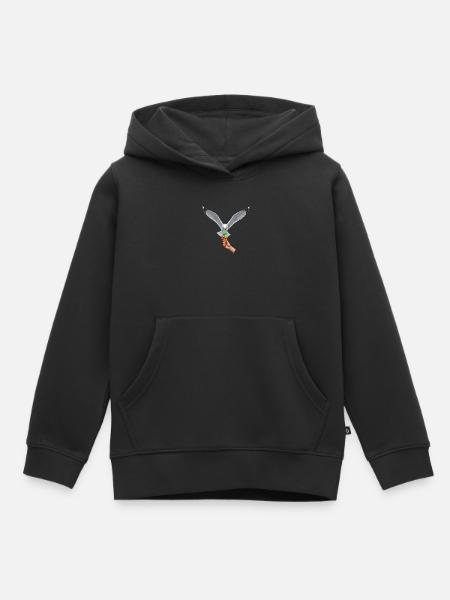 Lustige Möwe Stiehlt Eiscreme - Kinder Premium Organic Hoodie - Schwarz