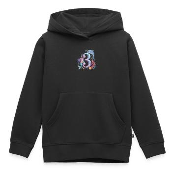 Mermaid 3rd Birthday 3 Years - Kids Premium Organic Hoodie - black - Front - AI Model Kid Male (0cm)
