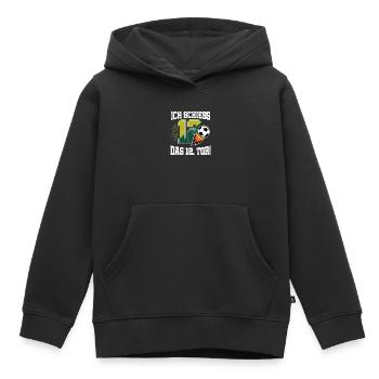 Ich Schiess 12. Tor Lustig 12. Geburtstag Fußball - Kinder Premium Organic Hoodie - Schwarz - Vorne - AI Model Kid Male (0cm)