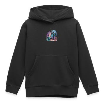 Meerjungfrau 6. Geburtstag 6 Jahre - Kinder Premium Organic Hoodie - Schwarz - Vorne - AI Model Kid Male (0cm)