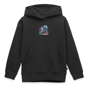 Meerjungfrau 6. Geburtstag 6 Jahre - Kinder Premium Organic Hoodie - Schwarz - Vorne - AI Model Kid Male (0cm)