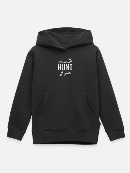 Hund und Gassi Stil - Kinder Premium Organic Hoodie - Schwarz