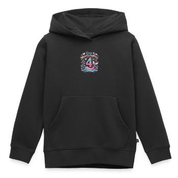 Diese Meerjungfrau Ist 4 Mädchen 4. Geburtstag - Kinder Premium Organic Hoodie - Schwarz - Vorne - AI Model Kid Male (0cm)