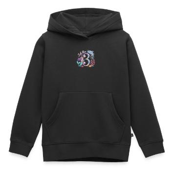 Ich Bin 3 Meerjungfrauen Mädchen 3. Geburtstag - Kinder Premium Organic Hoodie - Schwarz - Vorne - AI Model Kid Male (0cm)