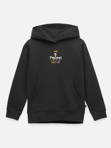 Puppen-Nerd-Marionettenkunst - Kinder Premium Organic Hoodie - Schwarz