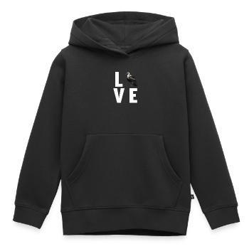 Vautour - Sweat Premium à capuche enfant bio - noir - Devant - AI Model Kid Male (0cm)