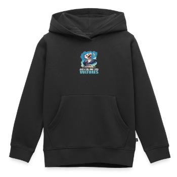 Vautour - Sweat Premium à capuche enfant bio - noir - Devant - AI Model Kid Male (0cm)