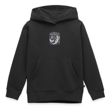 Mermaid 10th Birthday 10 Years - Kids Premium Organic Hoodie - black - Front - AI Model Kid Male (0cm)