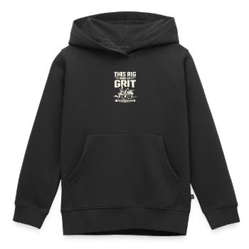 Offshore-bohrer-rig-bohrer Bohrboden Offshore - Kinder Premium Organic Hoodie - Schwarz - Vorne - AI Model Kid Male (0cm)
