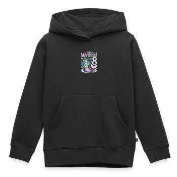 Mermaid 8th Birthday 8 Years - Kids Premium Organic Hoodie - black - Front - AI Model Kid Male (0cm)