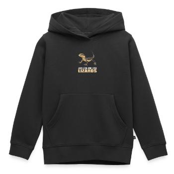 Lézard des lézards - Sweat Premium à capuche enfant bio - noir - Devant - AI Model Kid Male (0cm)