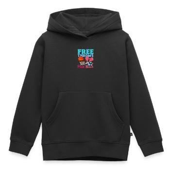 Free throws or grinding basketball - Kids Premium Organic Hoodie - black - Front - AI Model Kid Male (0cm)