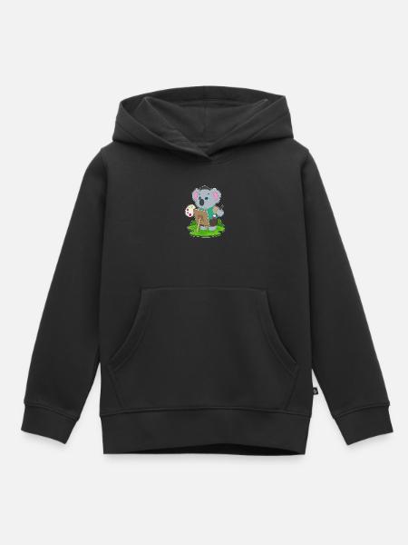 Koala Maler Pinsel Malen - Kinder Premium Organic Hoodie - Schwarz