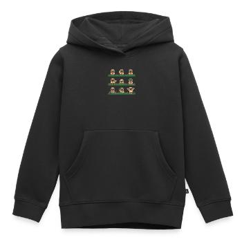 Lustiger Mops Poker Kartenspiel Hund - Kinder Premium Organic Hoodie - Schwarz - Vorne - AI Model Kid Male (0cm)