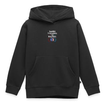 Baby shower juillet - Sweat Premium à capuche enfant bio - noir - Devant - AI Model Kid Male (0cm)