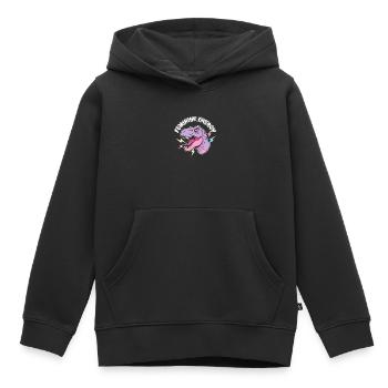 Feminine Energy NeonDino - Kinder Premium Organic Hoodie - Schwarz - Vorne - AI Model Kid Male (0cm)