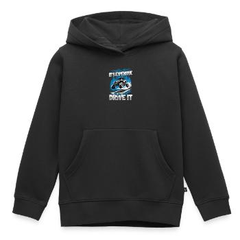 UTV Off Road 4 Wheeler Side by side - Kids Premium Organic Hoodie - black - Front - AI Model Kid Male (0cm)