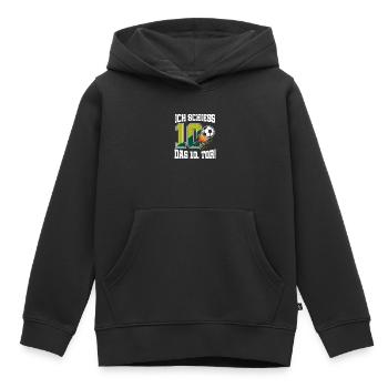 Ich Schiess 10. Tor Lustig 10. Geburtstag Fußball - Kinder Premium Organic Hoodie - Schwarz - Vorne - AI Model Kid Male (0cm)