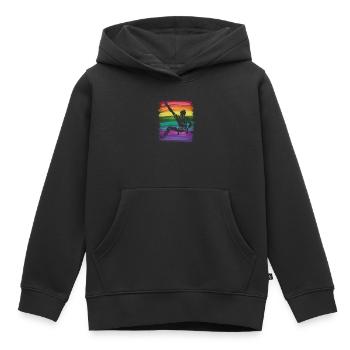 Bloc de bloc de Boulderer - Sweat Premium à capuche enfant bio - noir - Devant - AI Model Kid Male (0cm)