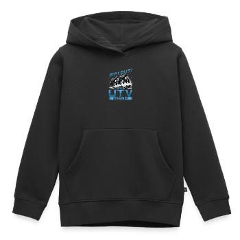 UTV Off Road 4 Wheeler Side by side - Kids Premium Organic Hoodie - black - Front - AI Model Kid Male (0cm)