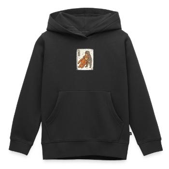 Ukiyo-e Baby Monkey Punch - Kinder Premium Organic Hoodie - Schwarz - Vorne - AI Model Kid Male (0cm)