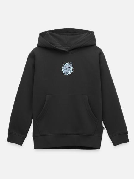 Süßer Elefant mit Farbspritzer - Kinder Premium Organic Hoodie - Schwarz