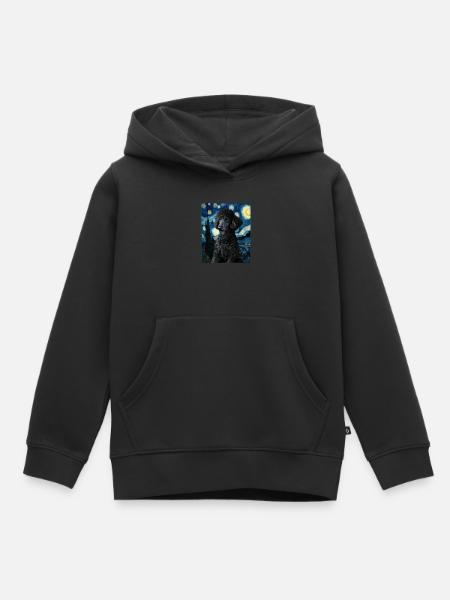 Pudel - Kinder Premium Organic Hoodie - Schwarz