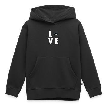 Raies Manta Raies - Sweat Premium à capuche enfant bio - noir - Devant - AI Model Kid Male (0cm)