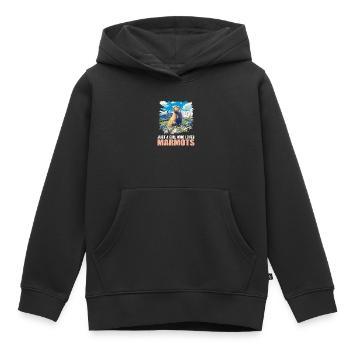 Murmeltiere Murmeltier - Kinder Premium Organic Hoodie - Schwarz - Vorne - AI Model Kid Male (0cm)