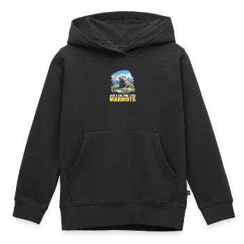 Murmeltiere Murmeltier - Kinder Premium Organic Hoodie - Schwarz - Vorne - AI Model Kid Male (0cm)