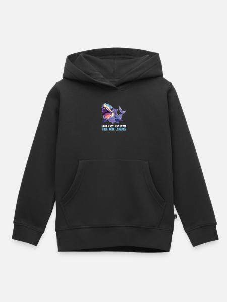 Weißer Haie Weißer Hai - Kinder Premium Organic Hoodie - Schwarz