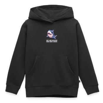 Grand requin blanc Grand requin blanc - Sweat Premium à capuche enfant bio - noir - Devant - AI Model Kid Male (0cm)