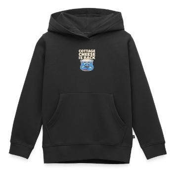Cadeau de collation riche en protéines pour les amateurs de gastronomie - Sweat Premium à capuche enfant bio - noir - Devant - AI Model Kid Male (0cm)