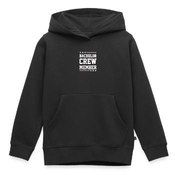 Équipage Bachelor - Sweat Premium à capuche enfant bio - noir - Devant - AI Model Kid Male (0cm)