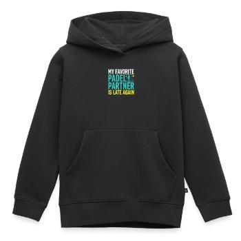 Padel girl padel player padel tennis gift - Kids Premium Organic Hoodie - black - Front - AI Model Kid Male (0cm)