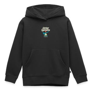 Unser Gardasee Familie, Lake Garda Family Keepsake - Kids Premium Organic Hoodie - black - Front - AI Model Kid Male (0cm)