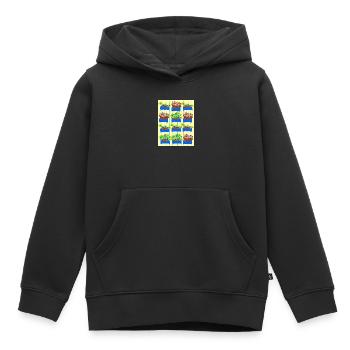 flowerpots - Kids Premium Organic Hoodie - black - Front - AI Model Kid Male (0cm)