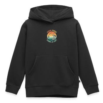 Fischi Fischi Komm zu Papi - Kinder Premium Organic Hoodie - Schwarz - Vorne - AI Model Kid Male (0cm)