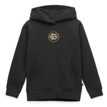 Maman croustillante - Sweat Premium à capuche enfant bio - noir - Devant - AI Model Kid Male (0cm)
